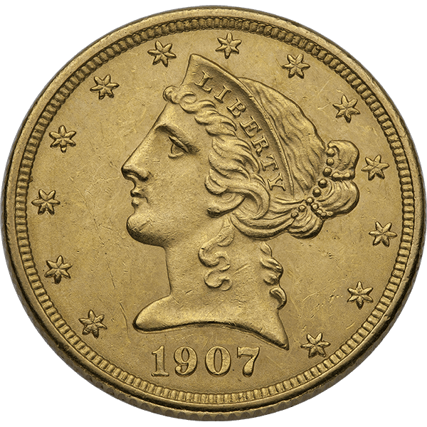 $5 U.S. GOLD LIBERTY AU