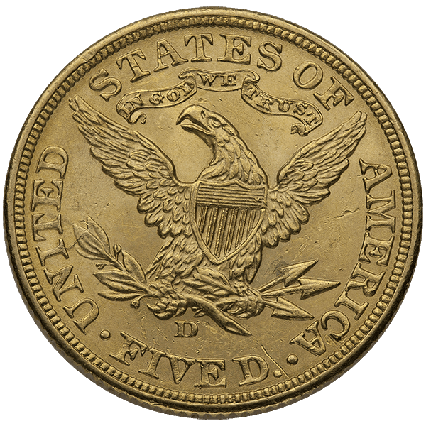 $5 U.S. GOLD LIBERTY AU
