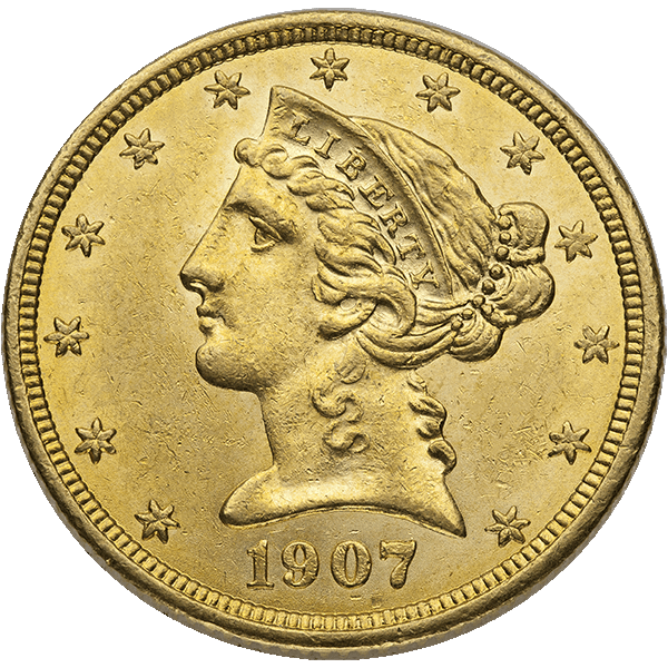 $5 U.S. GOLD LIBERTY BU