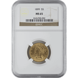 $5 U.S. GOLD LIBERTY NGC MS65