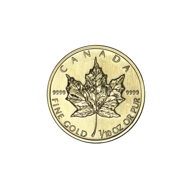 1/10 CANADIAN GOLD MAPLE LEAF (NOT SEALED)