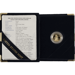 1/4 OZ AMERICAN GOLD EAGLE PROOF WITH ORIGINAL BOX AND PAPERS