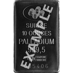 Recognized Mint (Our Choice) 10 oz .9995 Palladium Bar