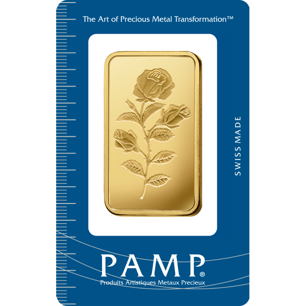100 GRAM GOLD BAR PAMP ROSA