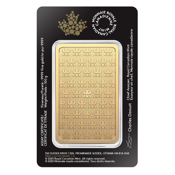 100 GRAM GOLD BAR RCM