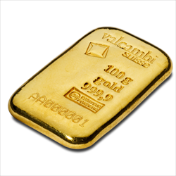 Recognized Mint (Our Choice) 100g .9999 Gold Bar (No Packaging)