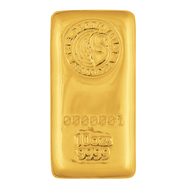 10 OZ GOLD BAR PERTH CAST