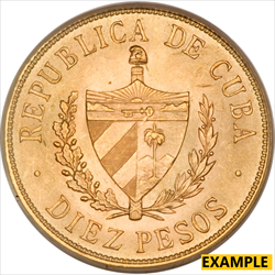 10 PESO CUBAN GOLD COIN