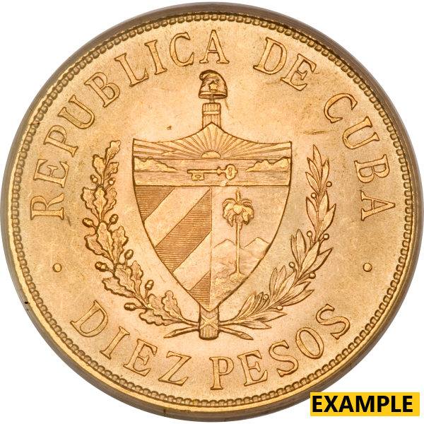 10 PESO CUBAN GOLD COIN