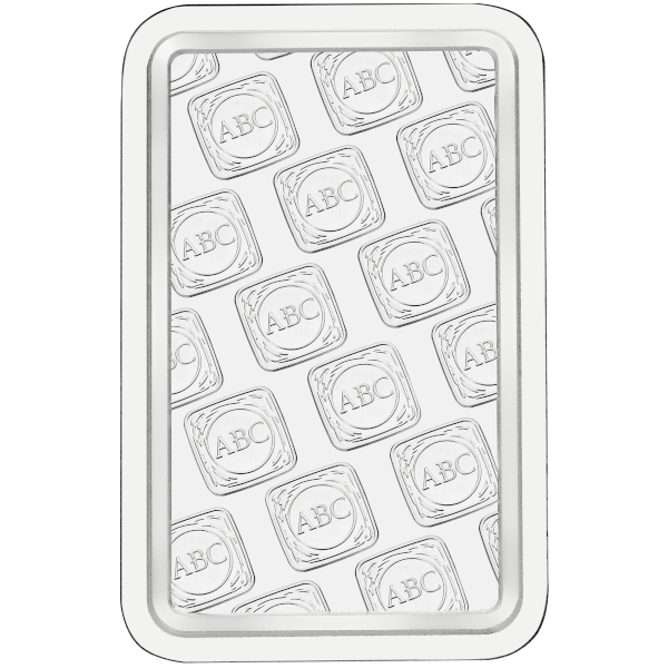 SILVER BARS 10 OZ - 10 OZ SILVER BAR THE SOUTHERN CROSS ABC HIGH RELIEF - 10SBSCABC