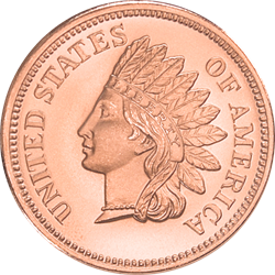 1 oz Copper Round Indian Head