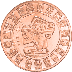 1 oz Copper Round Mayan Calendar