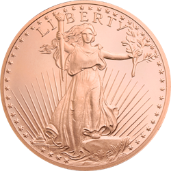 1 oz Copper Round Saint Gaudens
