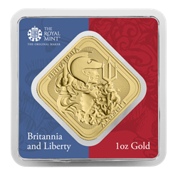 Royal Mint Britannia & Liberty 1 oz .9999 Gold Bar