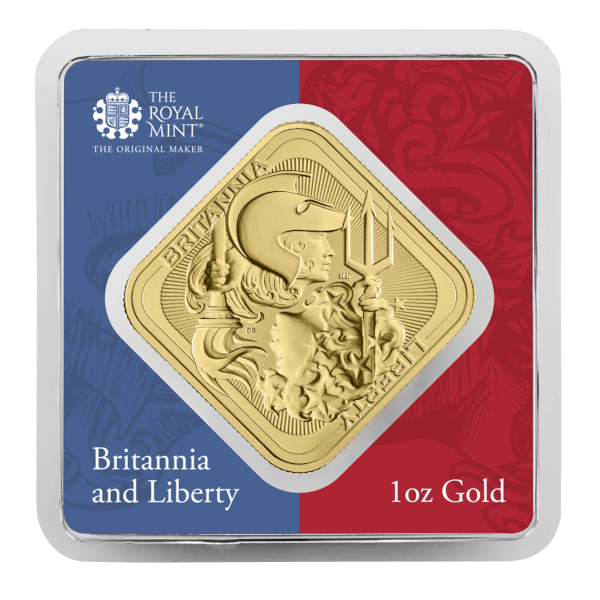 GOLD BARS 1 OZ - 1 OZ GOLD BAR BRITANNIA AND LIBERTY - 1GBBRLI