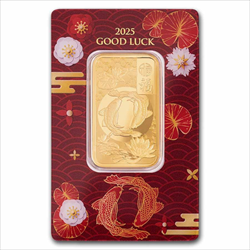 1 OZ GOLD BAR PAMP GOOD LUCK KOI FISH