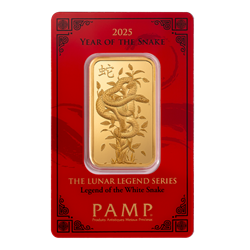 1 OZ GOLD BAR PAMP LUNAR WHITE SNAKE 