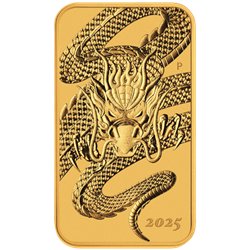 2025 1 OZ GOLD PERTH MINT DRAGON RECTANGULAR COIN