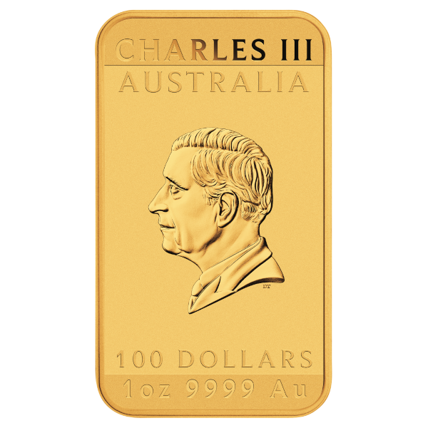 2025 1 OZ GOLD PERTH MINT DRAGON RECTANGULAR COIN