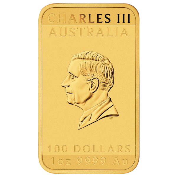 2024 1 OZ GOLD PERTH MINT DRAGON RECTANGULAR COIN