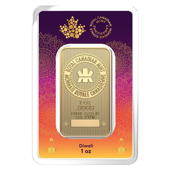 2024 1 OZ GOLD BAR RCM DIWALI
