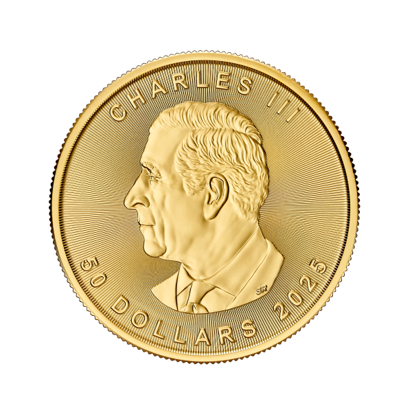 1oz GOLD MAPLE LEAF back