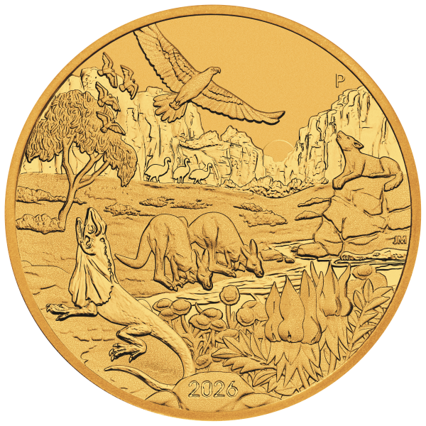 2026 1 OZ PERTH MINT GOLD WONDERS OF AUSTRALIA THE OUTBACK