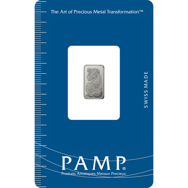 PLATINUM BARS ASSORTED WEIGHT - 1 GRAM PLATINUM BAR PAMP FORTUNA - 1GRPTBPAF