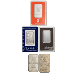 Recognized Mint (Our Choice) 1 oz .9995 Palladium Bar