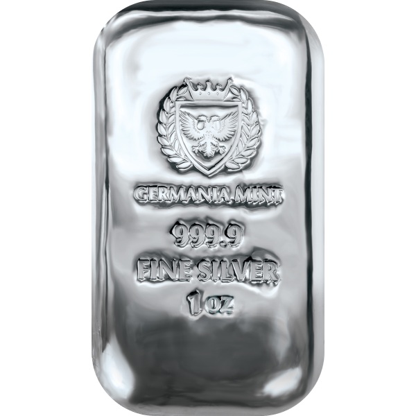 SILVER BARS 1 OZ - 1 OZ SILVER BAR GERMANIA MINT - 1SBGER