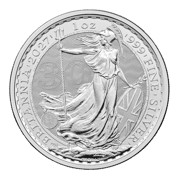2027 1 oz Great Britain Silver Britannia, front