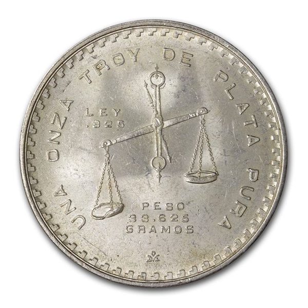 MEXICAN SILVER - 1 OZ MEXICAN STERLING SILVER ONZA CASA DE MONEDA - 1SMXO