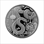 1 OZ SILVER ROUND LUNAR SNAKE ASAHI MINT