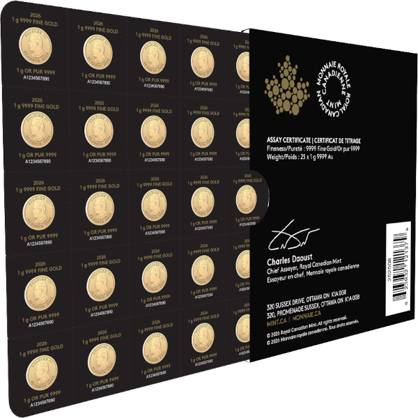 2025 25 GRAM GOLD MAPLEGRAM