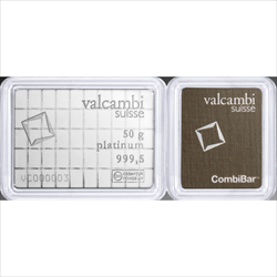 Valcambi Combi-Bar 50x1g .9995 Platinum Bar