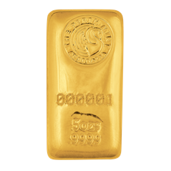 5 OZ GOLD BAR PERTH CAST
