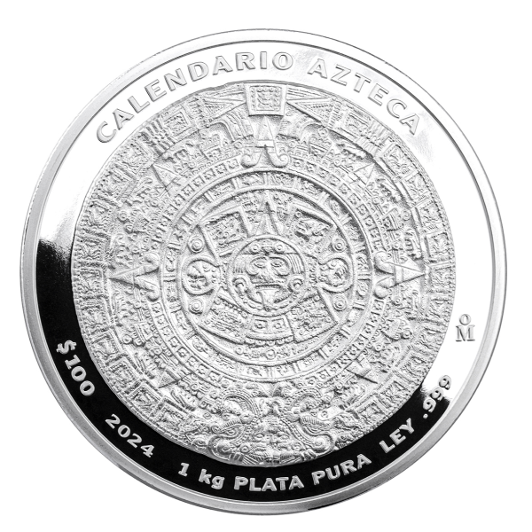 2024 KILO MEXICAN SILVER AZTEC CALENDAR PROOF