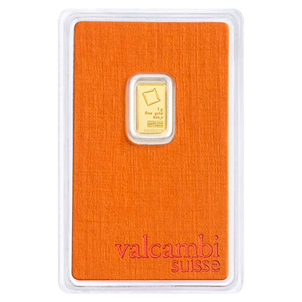 GOLD BARS ASSORTED WEIGHTS - 1 GRAM GOLD BAR VALCAMBI - 1GRGBVA