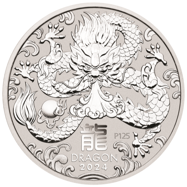 AUSTRALIAN SILVER - 2024 1 OZ PERTH MINT SILVER DRAGON (LUNAR SERIES) - 1SPDR24
