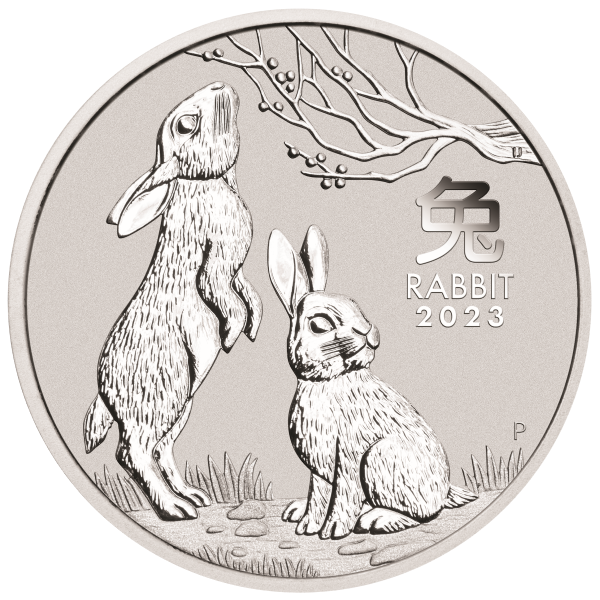 2023 2 OZ PERTH MINT SILVER RABBIT