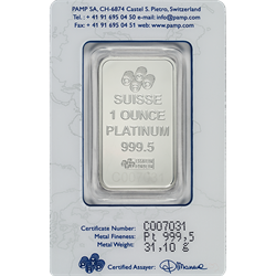 PAMP Suisse Fortuna 1 oz .9995 Platinum Bar