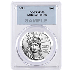 1 OZ PLATINUM AMERICAN EAGLE PCGS MS70
