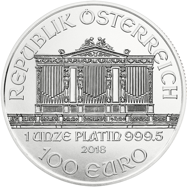 AUSTRIAN PLATINUM PHILHARMONIC - 2018 1 OZ AUSTRIAN PLATINUM PHILHARMONIC - 1PTPH18