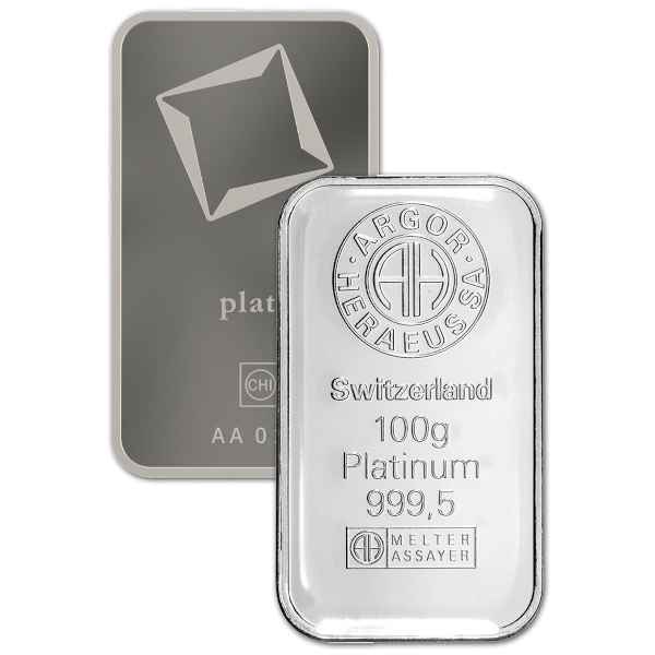 PLATINUM BARS ASSORTED WEIGHT - 100 GRAM PLATINUM BAR - 100GRPTB