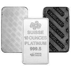 Recognized Mint (Our Choice) 10 oz .9995 Platinum Bar