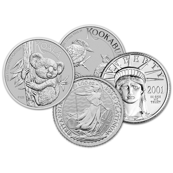 WORLD PLATINUM - 1/10 OZ .9995 PLATINUM COIN RANDOM TYPE - .1PTLP