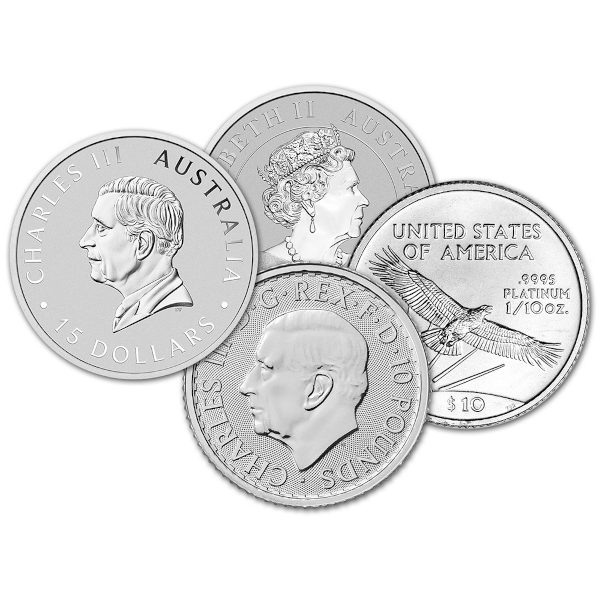 WORLD PLATINUM - 1/10 OZ .9995 PLATINUM COIN RANDOM TYPE - .1PTLP