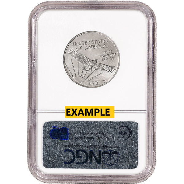 AMERICAN PLATINUM EAGLE - 1/2 OZ PLATINUM AMERICAN EAGLE NGC MS69 - .5PTEN69