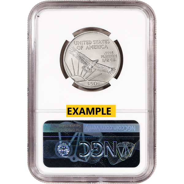 AMERICAN PLATINUM EAGLE - 1/2 OZ PLATINUM AMERICAN EAGLE NGC MS70 - .5PTEN70