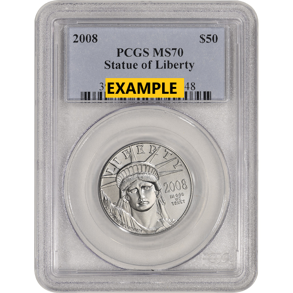 AMERICAN PLATINUM EAGLE - 1/2 OZ PLATINUM AMERICAN EAGLE PCGS MS70 - .5PTEP70